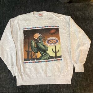 Vintage Graphic Gray Sweater